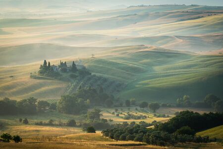 Beautiful summer landscape of Tuscany, Italy.の写真素材