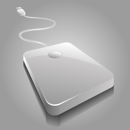 iconic vector illustration of a white portable hard discのイラスト素材