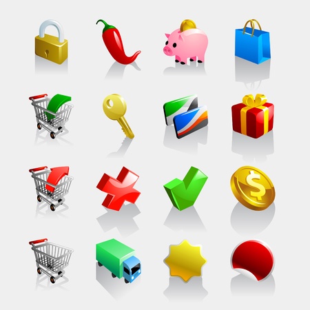 e-commerce iconsetのイラスト素材