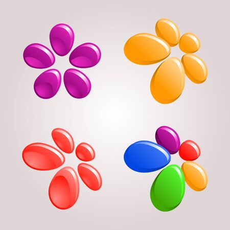 decorative floral design elementsのイラスト素材