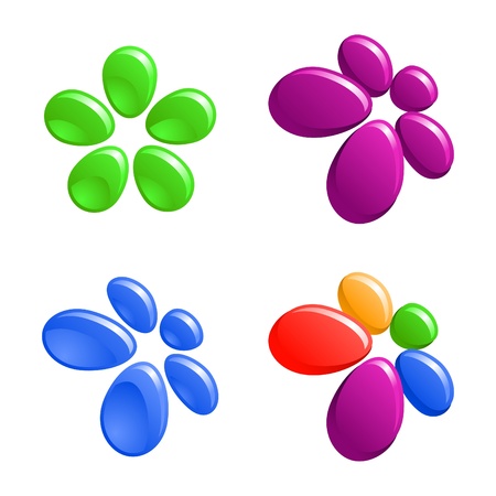 decorative floral design elementsのイラスト素材