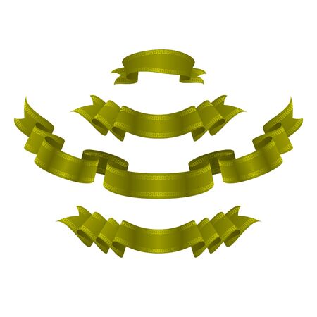 a set of 4 golden royal bannersのイラスト素材