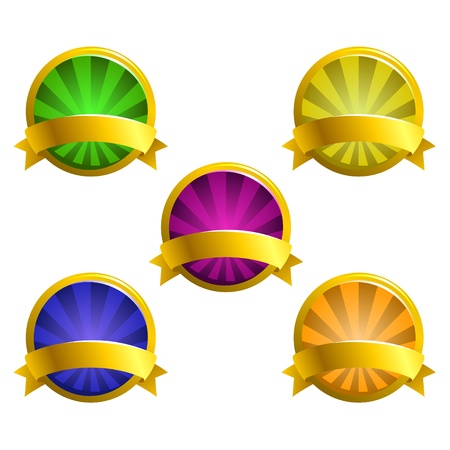 frames and ribbonsのイラスト素材
