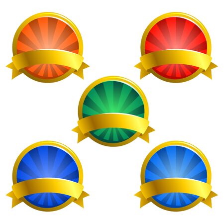 frames and ribbonsのイラスト素材