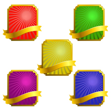 frames and ribbonsのイラスト素材