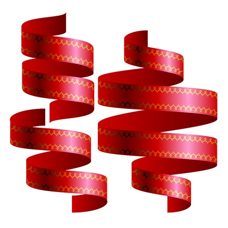 ribbons blank design templateのイラスト素材