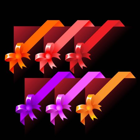 ribbons blank design templateのイラスト素材