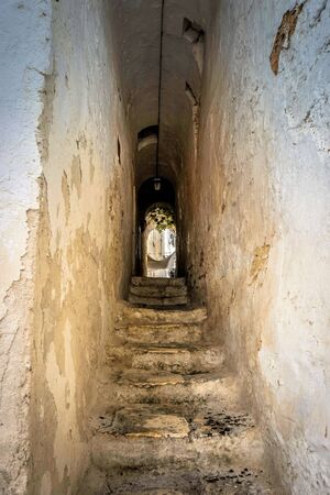 Medieval stairway leading upの写真素材