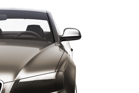 Front view of a modern car, room for text or copy spaceの写真素材