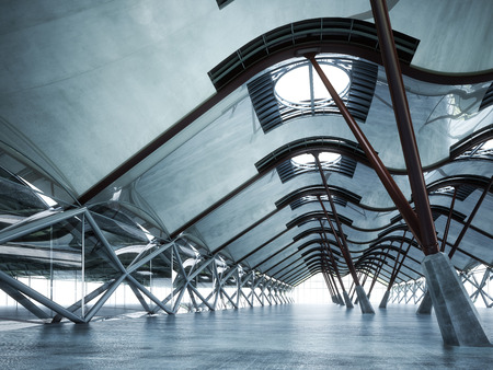 Modern futuristic empty abstract interiorの写真素材