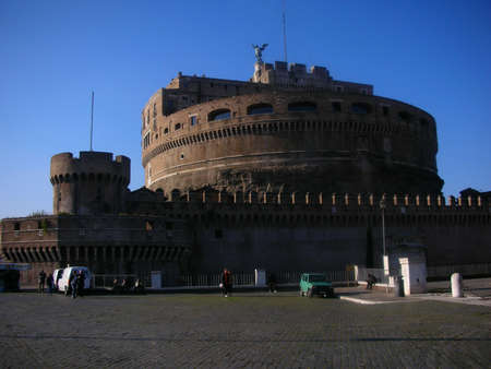 Castel Sant'Angelo also known as the Mausoleum of Hadrian and Castle of the Holy Angel. The Castle is located in Rome Italy next to the River Tiber not far from St Peter's Squareのeditorial素材