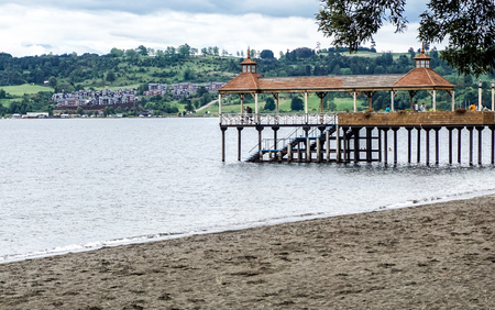 at Frutillar Bajo to the North west of Puerto Varasのeditorial素材