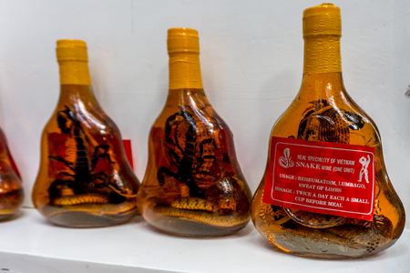 Cu Chi Tunnels - Snake Wine (rum)の写真素材