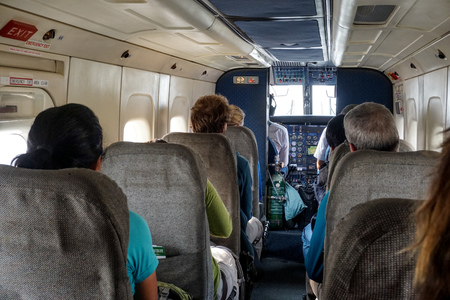 Day 1 of EBC Trek:  Our Flight to Luklaの写真素材