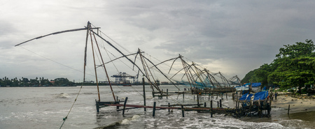 Chinese fishing netsのeditorial素材