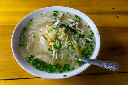 Homestay with Hmong People - noodle soup for lunchの写真素材