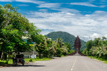 Independence Monument in Kep, Cambodiaのeditorial素材