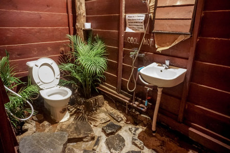 Hotel toiletの写真素材