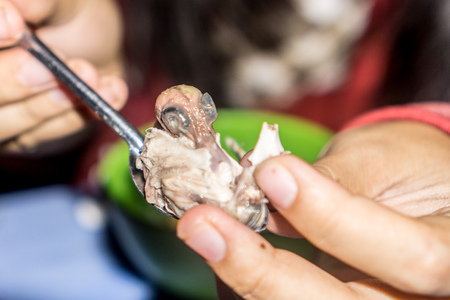 Eating Duck Fetusの写真素材