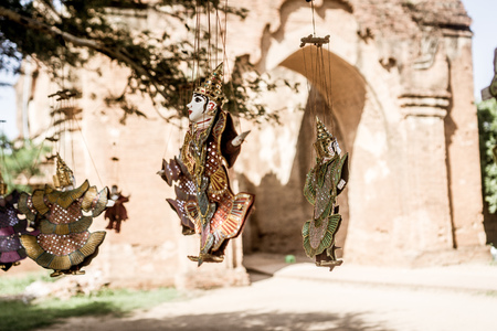 Bagan, Myanmar Pagodas (Temples) - Puppetsの写真素材