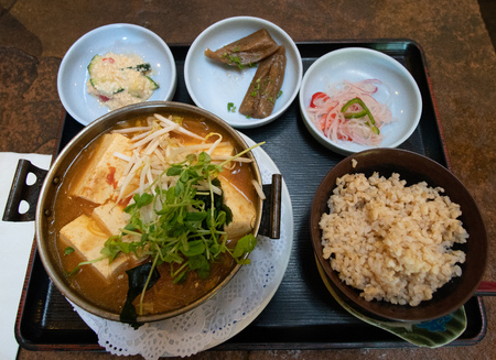 Denver, Colorado Domo Japanese Cuisine Dinner Foot Platterの写真素材