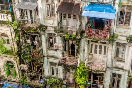 Yangon, Myanmar - view form our hotelの写真素材