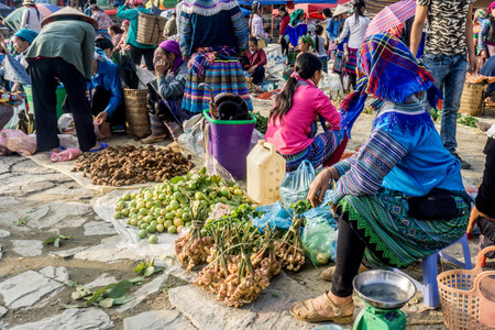 Bac Ha - Sunday Marketのeditorial素材