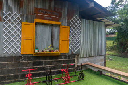 Children's Playground in Huai Hillside Village, a Rural Northern Thailand near Myanmar Borderのeditorial素材