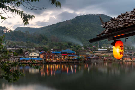 Visiting Ban Rak Thai along the Mae Hong Son Loop on border of Nothern Thailand and Myanmarのeditorial素材