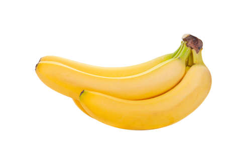 Bunch of bananas shot on white background の写真素材