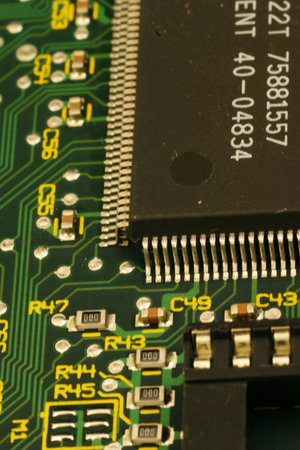 Network card chip and diodes		