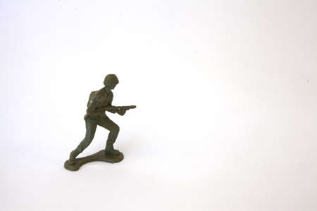 A toy soldier, isolated.の写真素材