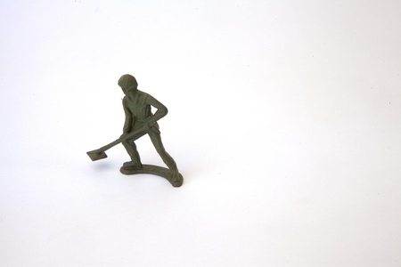 A toy soldier, isolated.の写真素材