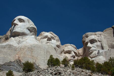 A view of Mount Rushmore in South Dakota.のeditorial素材