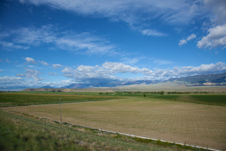 A view of distant mountains in Montana.