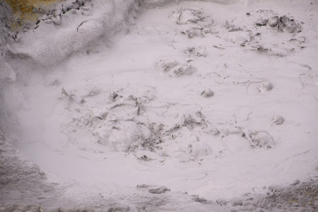 A close up of bubbling mud.