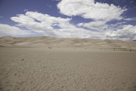 Sand dunes at the Great Sand Dunes National Park.の写真素材