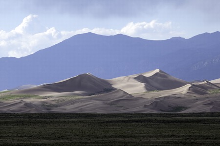Sand dunes at the Great Sand Dunes National Park in Colorado.の写真素材
