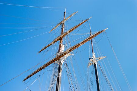 Masts of a sailing shipの写真素材