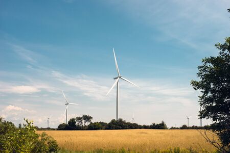 Wind Turbines, Wolfe Island, Ontarioの写真素材