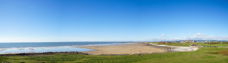 Porthcawl beach in southern wales on a beautiful summers day