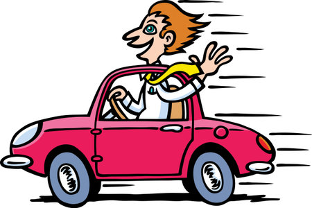 Driving Carのイラスト素材
