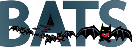 Bat Wordのイラスト素材