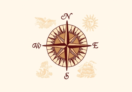 Compass Mapのイラスト素材