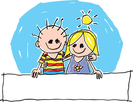Child Bannerのイラスト素材