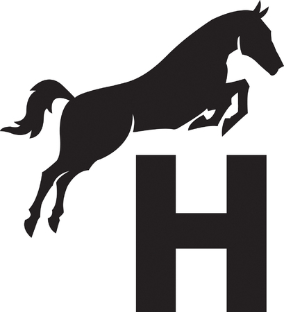 Jumping Horseのイラスト素材