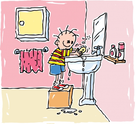 Washing Handsのイラスト素材