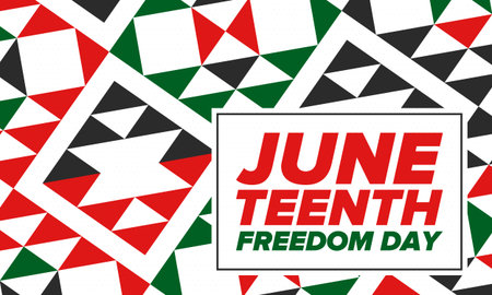 Juneteenth Independence Day. Freedom or Emancipation day. Annual american holiday, celebrated in...