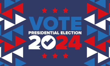 Presidential Election 2024 in United States. Vote day, November 5. US Election. Patriotic american...