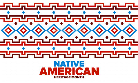 Native American Heritage Month in November. American Indian culture. Celebrate annual in United...